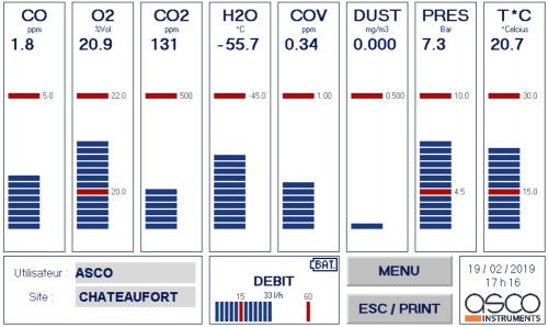 ASCO Instruments VAR18  touchscreen - 3